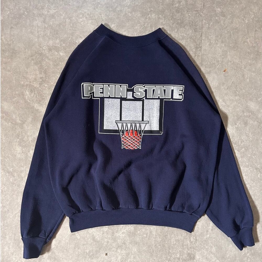 90's Vintage Penn State Nittany Lions Basketball Navy Crewneck -L